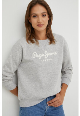 Pepe Jeans Суичър в сиво с апликация - Pepit.bg