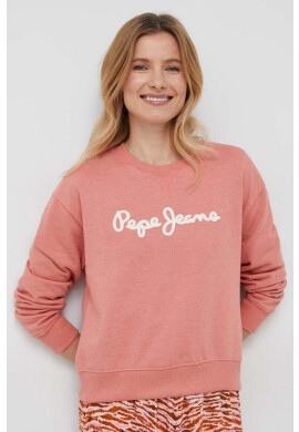 Pepe Jeans Суичър в оранжево с десен - Pepit.bg