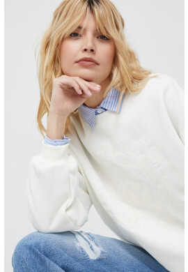 Pepe Jeans Суичър Elsa в бежово с апликация - Pepit.bg