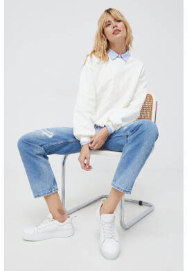 Pepe Jeans Суичър Elsa в бежово с апликация - Pepit.bg