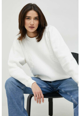 Pepe Jeans Суичър Esther в бяло с изчистен дизайн - Pepit.bg