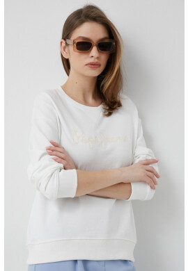 Pepe Jeans Суичър Nanettes в бяло с апликация - Pepit.bg