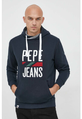 Pepe Jeans Суичър Perrin в тъмносиньо с качулка с апликация - Pepit.bg