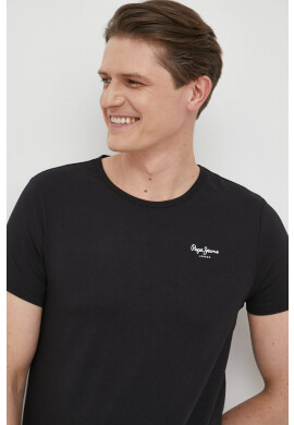 Pepe Jeans Тениска (2 броя) в черно с изчистен дизайн - Pepit.bg