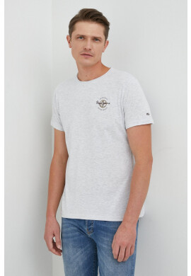 Pepe Jeans Тениска в сиво с принт - Pepit.bg