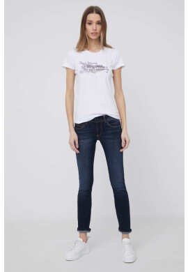 Pepe Jeans Тениска Anna дамска в бяло - Pepit.bg