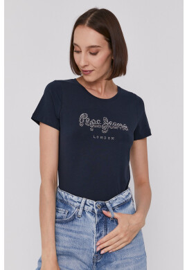 Pepe Jeans Тениска BEATRICE дамска в тъмносиньо - Pepit.bg
