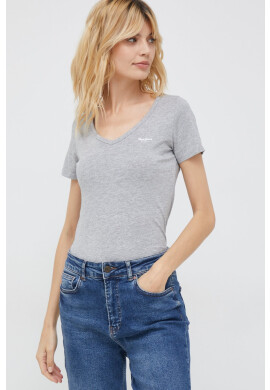 Pepe Jeans Тениска Corine в сиво - Pepit.bg