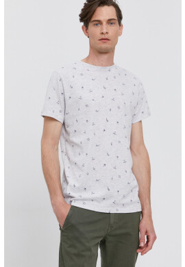 Pepe Jeans Тениска LYNCH мъжка в сиво с десен - Pepit.bg