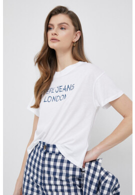 Pepe Jeans Тениска Netty в бяло - Pepit.bg