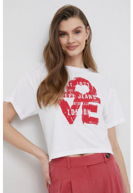 Pepe Jeans Тениска Nicoletta в бежово - Pepit.bg
