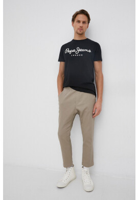 Pepe Jeans Тениска Original мъжка в черно с принт - Pepit.bg