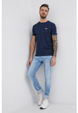 Pepe Jeans Тениска Original Basic 3 в тъмносиньо с изчистен дизайн - Pepit.bg