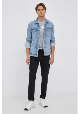 Pepe Jeans Тениска Original Stretch в сиво с принт - Pepit.bg