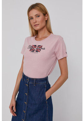 Pepe Jeans Тениска Zaidas дамска в розово - Pepit.bg