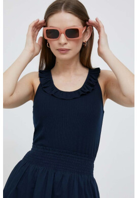 Pepe Jeans Топ Dorina дамски в тъмносиньо - Pepit.bg