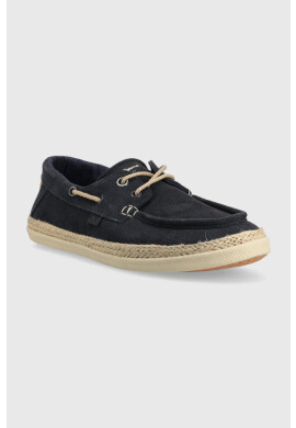 Pepe Jeans Велурени мокасини MAOUI в тъмносиньо PMS30914 - Pepit.bg