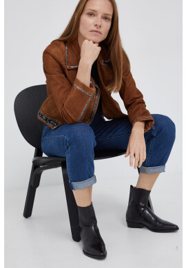 Pepe Jeans Велурено рокерско яке - Pepit.bg