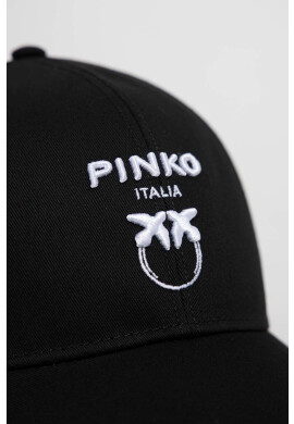 Pinko Памучна шапка с козирка в черно с апликация - Pepit.bg