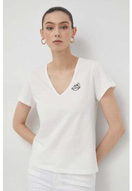 Pinko Памучна тениска в бежово - Pepit.bg