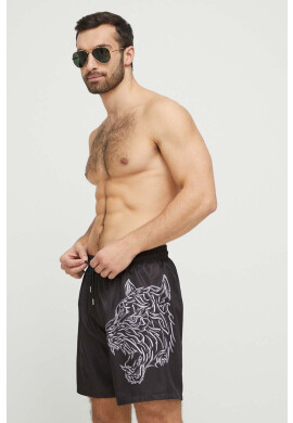 Plein Sport Плувни шорти в черно - Pepit.bg