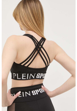 Plein Sport Сутиен в черно с изчистен дизайн - Pepit.bg