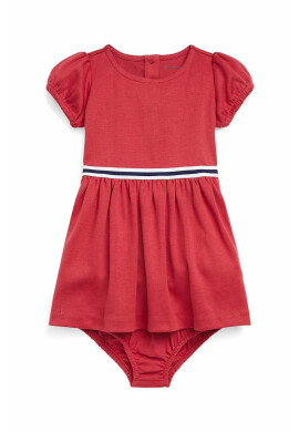 Polo Ralph Lauren Бебешка рокля в червено къс модел разкроен модел - Pepit.bg