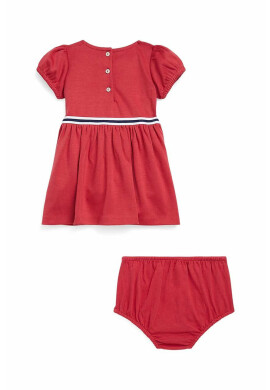 Polo Ralph Lauren Бебешка рокля в червено къс модел разкроен модел - Pepit.bg