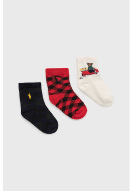 Polo Ralph Lauren Бебешки чорапи 3 чифта - Pepit.bg