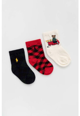 Polo Ralph Lauren Бебешки чорапи 3 чифта - Pepit.bg