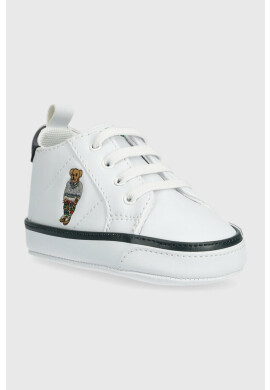 Polo Ralph Lauren Бебешки маратонки в бяло - Pepit.bg