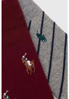 Polo Ralph Lauren Чорапи (2 броя) в бордо - Pepit.bg