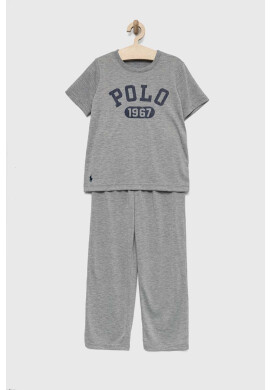 Polo Ralph Lauren Детска пижама в сиво с принт - Pepit.bg