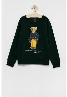 Polo Ralph Lauren Детски суичър в зелено с принт - Pepit.bg