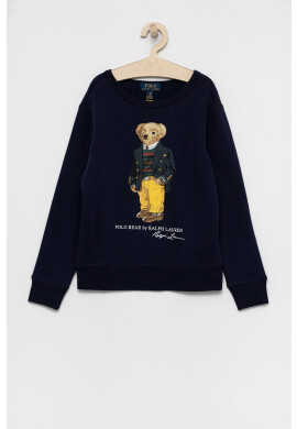 Polo Ralph Lauren Детски суичър в тъмносиньо с принт - Pepit.bg