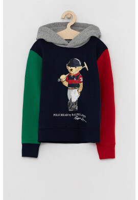 Polo Ralph Lauren Детски суичър в тъмносиньо с принт - Pepit.bg