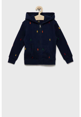 Polo Ralph Lauren Детски суичър в сиво с качулка с апликация - Pepit.bg