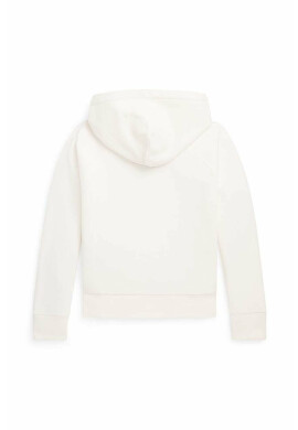 Polo Ralph Lauren Детски суичър в бяло с качулка с изчистен дизайн - Pepit.bg