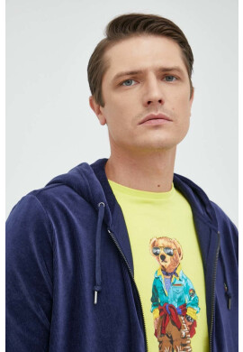 Polo Ralph Lauren Джинсов суичър в тъмносиньо с качулка с изчистен дизайн - Pepit.bg