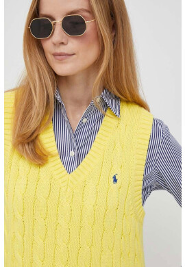Polo Ralph Lauren Памучен елек в жълто - Pepit.bg