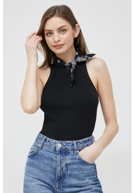 Polo Ralph Lauren Памучен топ в черно - Pepit.bg