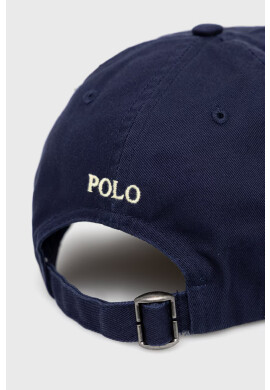 Polo Ralph Lauren Памучна шапка в тъмносиньо с изчистен дизайн - Pepit.bg