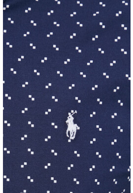 Polo Ralph Lauren Риза мъжка в тъмносиньо с кройка по тялото с яка с копче - Pepit.bg