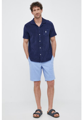 Polo Ralph Lauren Риза мъжка в тъмносиньо със стандартна кройка с класическа яка - Pepit.bg