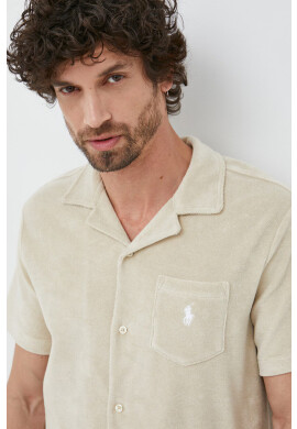 Polo Ralph Lauren Риза мъжка с кройка по тялото с яка с копче - Pepit.bg