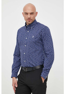 Polo Ralph Lauren Риза мъжка в бяло със стандартна кройка с класическа яка - Pepit.bg