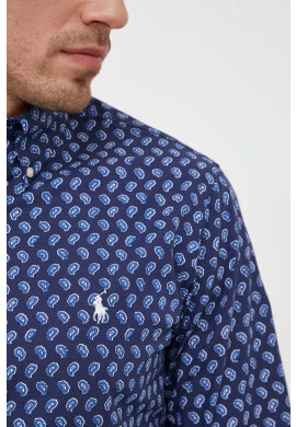 Polo Ralph Lauren Риза мъжка в бяло със стандартна кройка с класическа яка - Pepit.bg