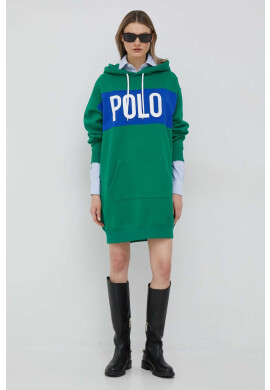 Polo Ralph Lauren Рокля в зелено къс модел с уголемена кройка - Pepit.bg