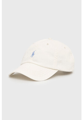 Polo Ralph Lauren Шапка в бяло с изчистен дизайн - Pepit.bg