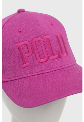 Polo Ralph Lauren Шапка в лилаво с апликация - Pepit.bg